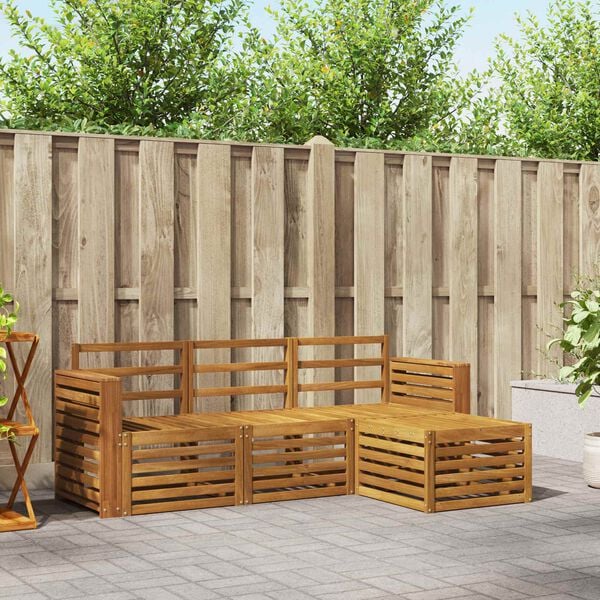 vidaXL Setovi sofa 4 pcs Prirodna Čvrsto drvo akacije