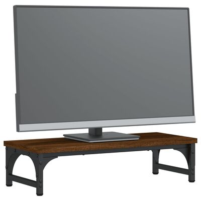 vidaXL Stalak za monitor smeđa boja hrasta 55 x 23 x 14 cm drveni
