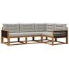 vidaXL Set vanjskih sofa 4 kom. Prirodna i Svjetlosiva