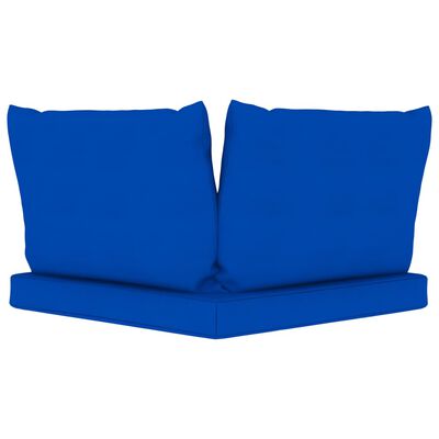 vidaXL Vrtni trosjed od paleta od borovine s plavim jastucima