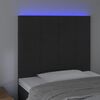 vidaXL LED uzglavlje crno 80x5x118/128 cm baršunasto