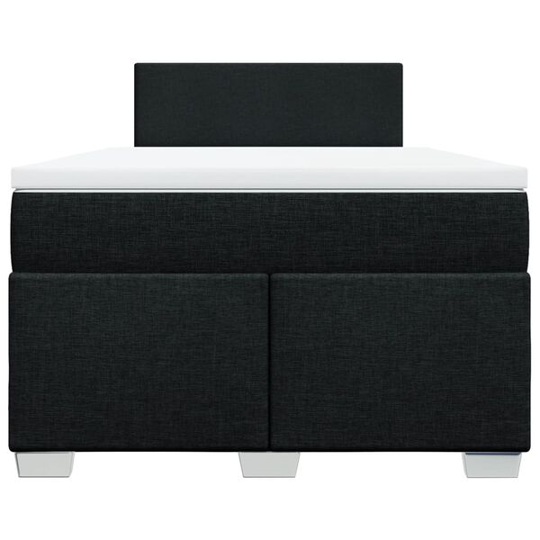 vidaXL Krevet box spring s madracem crni 120 x 190 cm od tkanine