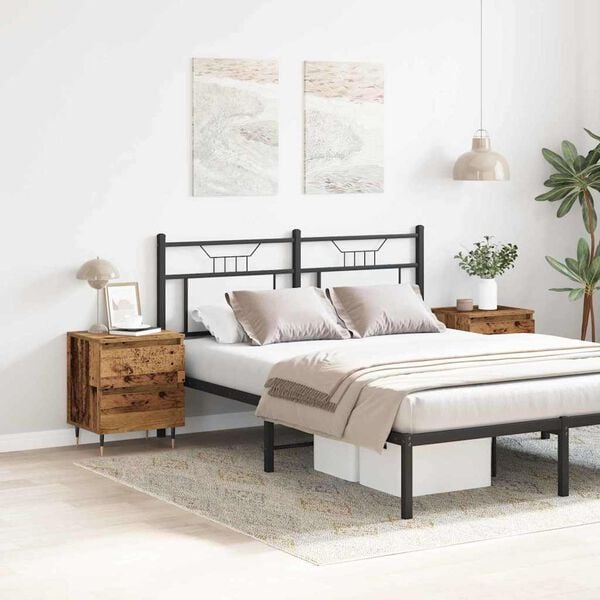 vidaXL Noćni ormar 2 pcs Staro drvo 40 x 35 x 50 cm Konstruirano drvo