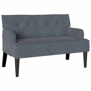 vidaXL Chesterfield klupa Tamno siva 112 x 65,5 x 75 cm Bar&scaron;un