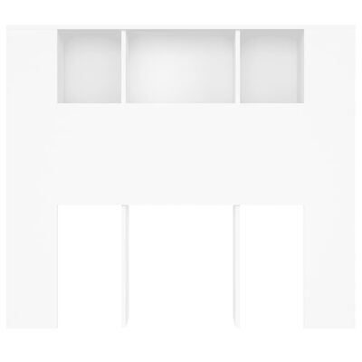 vidaXL Uzglavlje s ormarićem bijelo 120 x 18,5 x 102,5 cm