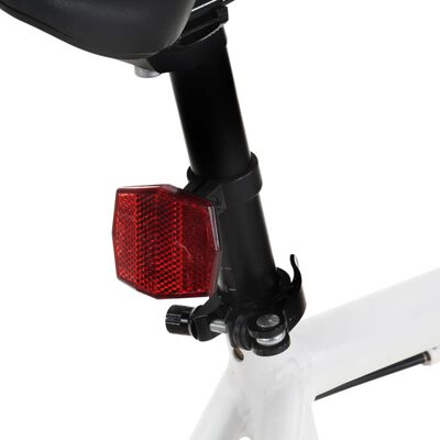 vidaXL Bicikl s fiksnim zupčanikom bijelo-narančasti 700c 59 cm