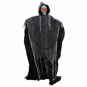 vidaXL Halloween viseća Grim Reaper figura SPOOKA Crna 112 x 164 cm