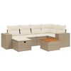 vidaXL 7-dijelni set vrtnih sofa od poliratana s jastucima bež