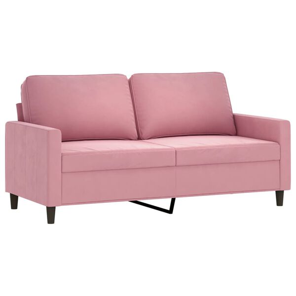 vidaXL 2-dijelni set sofa s jastucima ružičasti bar&scaron;unasti