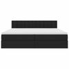 vidaXL Krevet s madracem i skladi&scaron;tem s madracem Crna 200 x 200 cm