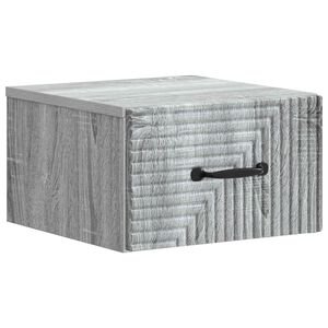 vidaXL Noćni ormarić za montažu na zid Siva sonoma 34,5 x 33 x 20 cm