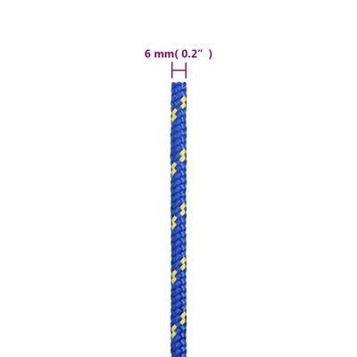 vidaXL Brodski konop plavi 6 mm 25 m od polipropilena