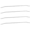 vidaXL Kuka za platna za prikolice 4 Srebrna 136-218 cm Aluminij