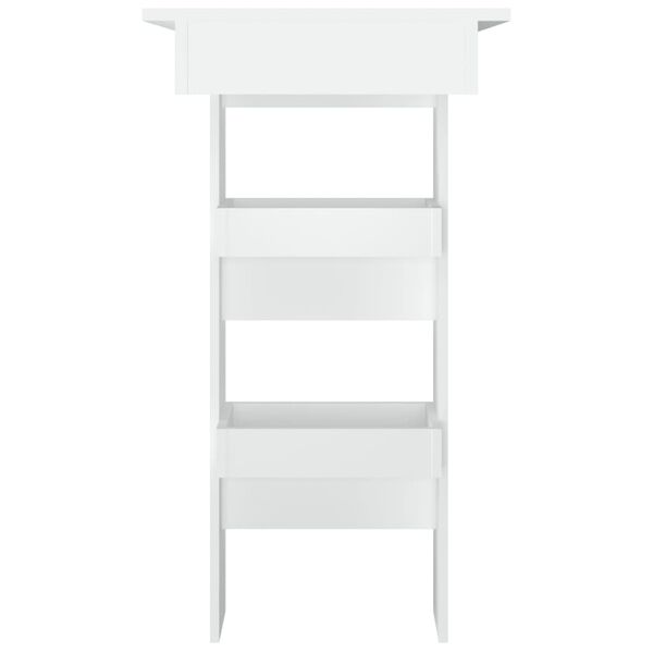 vidaXL Zidni barski stol bijeli 102 x 45 x 103,5 cm konstruirano drvo