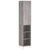 vidaXL Visoka komoda siva sonome 34,5x34x180 cm od konstruiranog drva