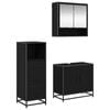 vidaXL Set namje&scaron;taja za kupaonicu 3 kom. Crni hrast 65 x 33 x 60 cm