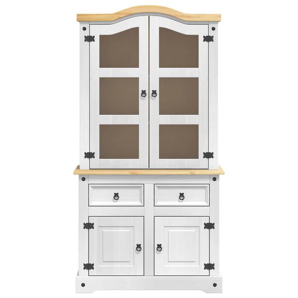 vidaXL Kreveta Bijelo 100 x 48,5 x 179 cm Čvrsto borovo drvo