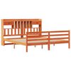 vidaXL Krevet s regalom za knjige bez madraca 200x200 cm od borovine