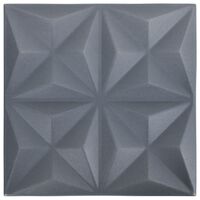 vidaXL 3D zidni paneli 12 kom 50 x 50 cm origami sivi 3 m²