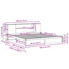vidaXL Krevet s regalom za knjige bez madraca 180x200 cm od borovine