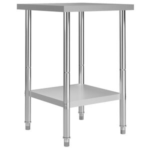 vidaXL Kuhinjski radni stol 60 x 60 x 85 cm od nehrđajućeg čelika