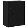 vidaXL Regal za knjige crni hrasta 40x24x52 cm od konstruiranog drva
