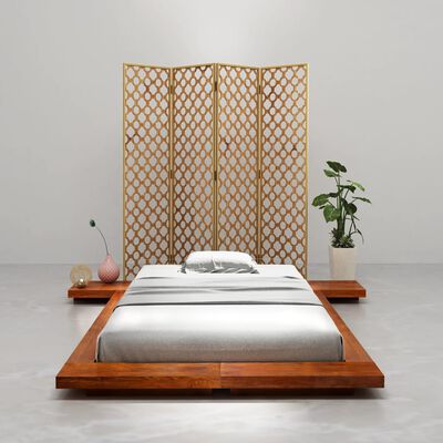 vidaXL Okvir za japanski futon-krevet od bagremovog drva 90 x 200 cm