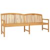 vidaXL Ručni drveni klupko s ružama 228 x 60 x 90 cm Čvrsto teak drvo