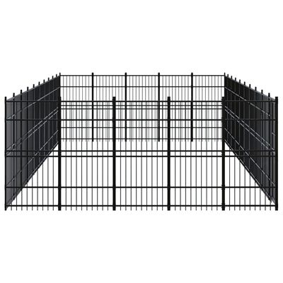 vidaXL Vanjski kavez za pse čelični 46,08 m²