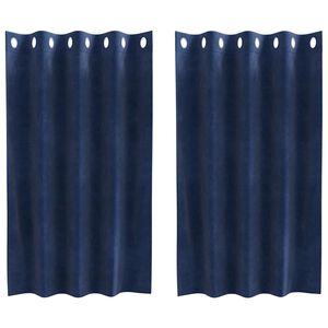 vidaXL Zavjese za zamračivanje 2 pcs Tamno plava 140 x 140 cm Bar&scaron;un