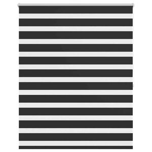 vidaXL Zebra zavjesa 120,9 x 175 cm &Scaron;irina tkanine 116,7 cm crna