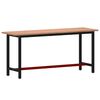vidaXL Radni stol 180 x 55 x 81,5 cm od masivne bukovine i metala