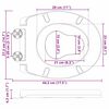 vidaXL Sjedalo za wc s brzim zatvaranjem Antracit 44.5 x 37.3 x 4.3 cm