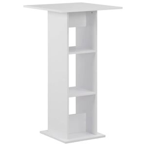 vidaXL Barski stol bijeli 60 x 60 x 110 cm