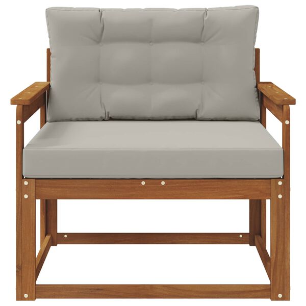 vidaXL Srednja sofa za van Čvrsto drvo akacije Prirodna