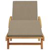vidaXL Ležaljka 1-osoba Sivo-smeđa 200 x 67 x 84cm Čvrsto drvo akacije