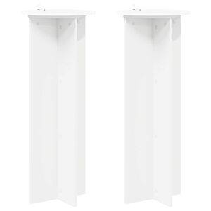 vidaXL Stalak za biljke 2 kom. Bijela &Oslash;40 x 100 cm Konstruirano drvo