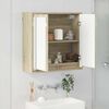 vidaXL Kupaonski ormar s ogledalom Zidne Sonoma hrast 60 x 20 x 60 cm