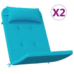 vidaXL Jastučići za stolice Jednobojno 2 pcs Tirkizna 58 x 77 x 4,5 cm