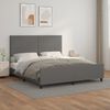 vidaXL Okvir za krevet s uzglavljem sivi 180x200 cm od umjetne kože