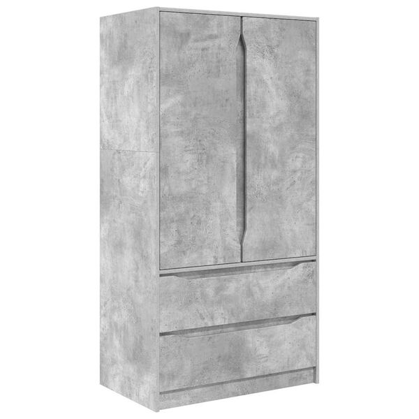 vidaXL Cabinet Betonsko Siva 79,5 x 49 x 156 cm Konstrukcijsko drvo
