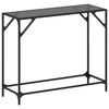 vidaXL Konzolni stol s crnom staklenom povr&scaron;inom 98x35x81 cm čelični