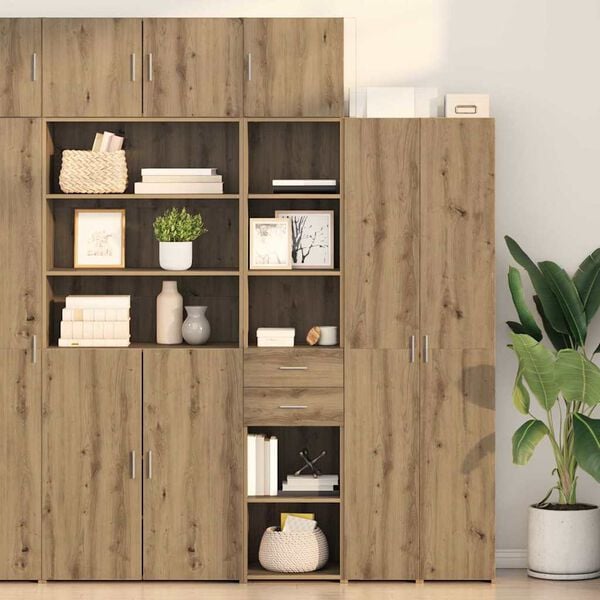 vidaXL Highboard Umjetnički hrast 40 x 42,5 x 185 cm Konstruirano drvo