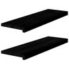 vidaXL Prozorske klupice 2 kom smeđe-crne 80x25x2 cm masivne hrast