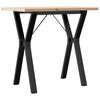 vidaXL Blagovaonski stol Y-oblika 80x50x75,5 cm od borovine i čelik