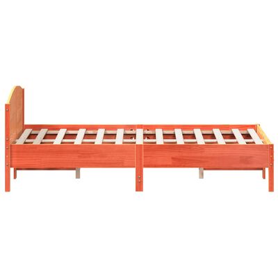 vidaXL Okvir kreveta s uzglavljem voštano smeđi 150x200 cm od borovine
