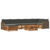 vidaXL Set vanjskih sofa 8 kom. Prirodna i antracit