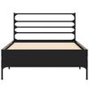 vidaXL Okvir kreveta crni 90 x 200 cm konstruirano drvo i metal