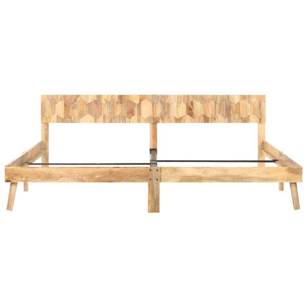 vidaXL Okvir za krevet od masivnog drva manga 200 x 200 cm