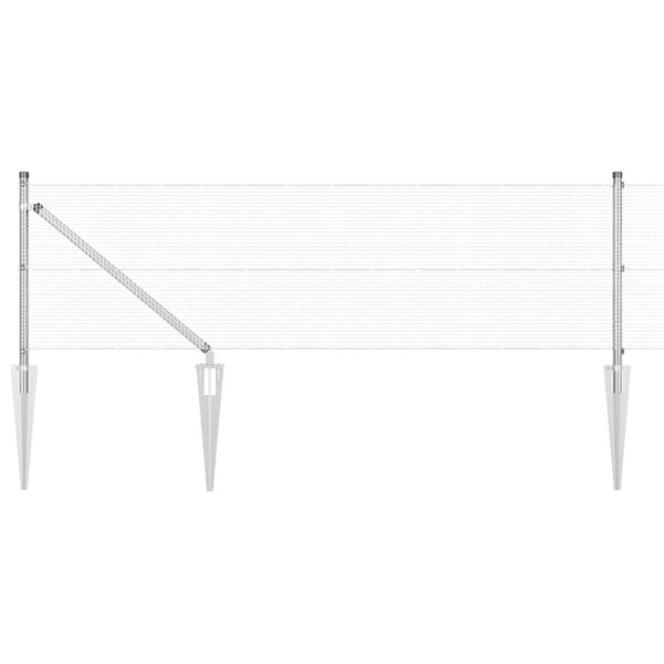vidaXL Stup za ogradu Srebrno 10 x 0,8 m (12 x 12 mm mreža) Čelik
